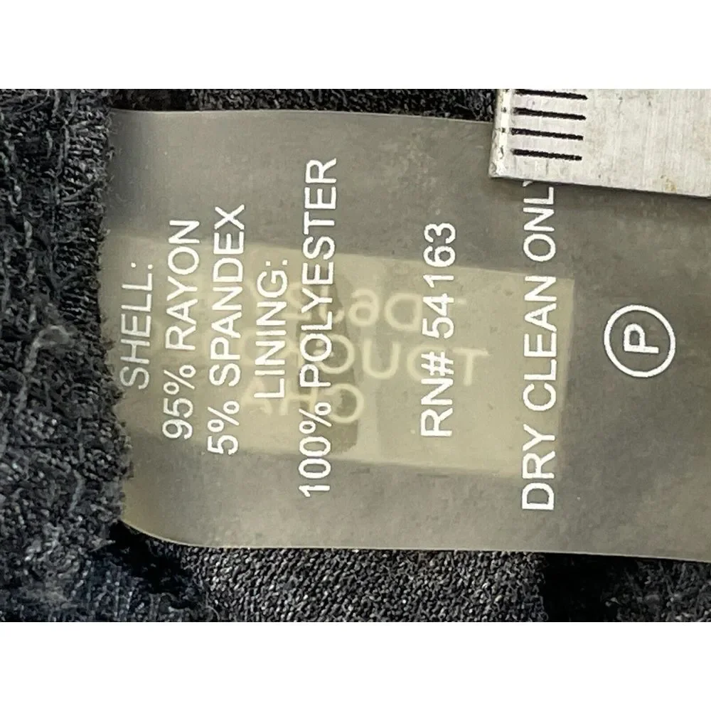 Tommy Hilfiger Women Charcoal Gray L/S Scoop Neck Bodycon‎ A-Line Midi size 6.